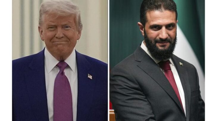 Image à la une de Donald Trump rencontre le président syrien après la levée des sanctions