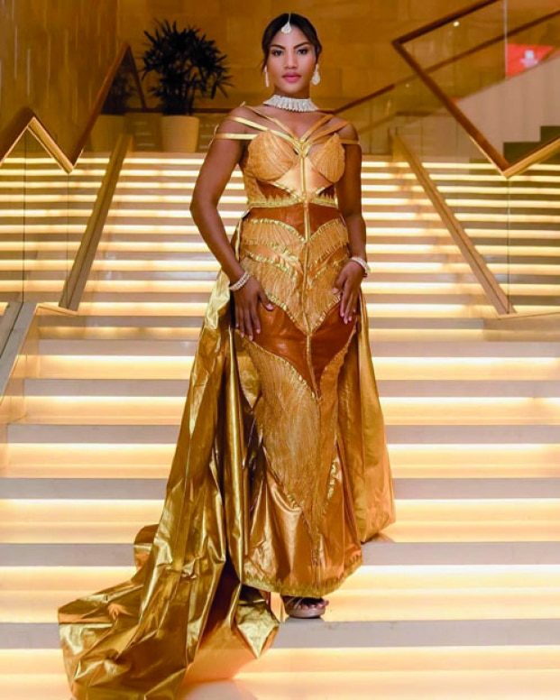 Image à la une de Miss Monde 2025 – Cyria Temagnombe vise le prix du meilleur designer