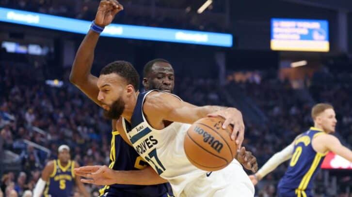 Image à la une de Play-offs NBA: Gobert retrouve Green et les Warriors, ses meilleurs ennemis