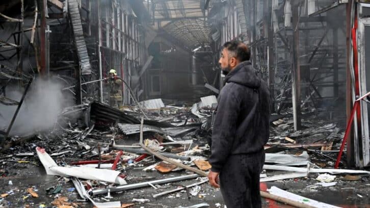 Image à la une de Echange de frappes de drones entre Kiev et Moscou avant les commémorations