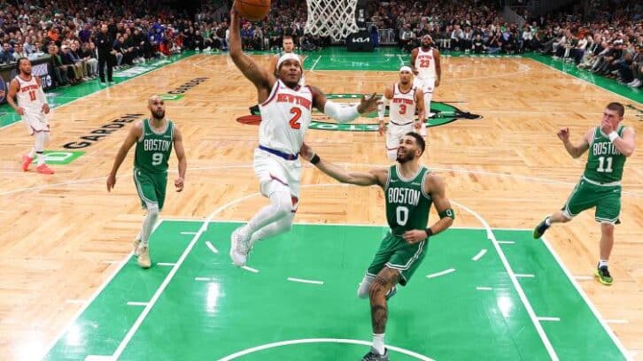 Image à la une de Play-offs NBA: les Knicks doublent la mise à Boston, le Thunder gronde