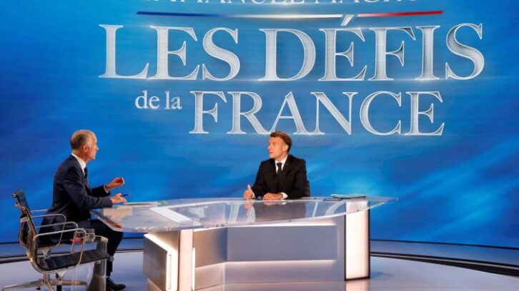 Image à la une de Près de 5 millions de téléspectateurs en moyenne pour Macron sur TF1