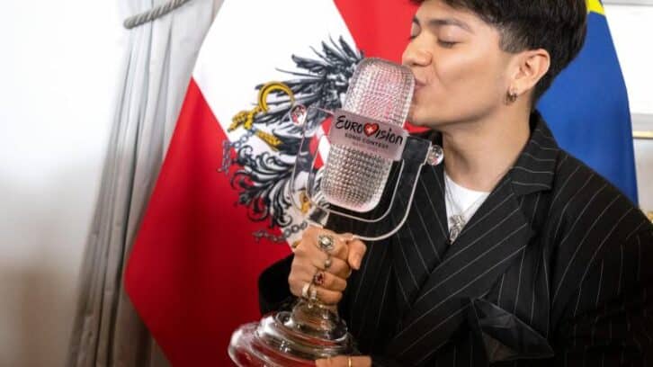 Image à la une de Un Eurovision 2026 “sans Israël”, plaide le vainqueur autrichien JJ