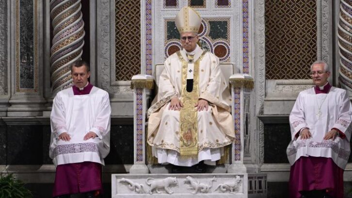 Image à la une de Le pape prend possession de sa chaire d’évêque de Rome en la basilique du Latran
