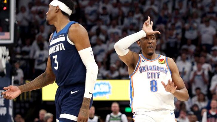 Image à la une de NBA: le Thunder muselle les Wolves et se trouve aux portes de la finale