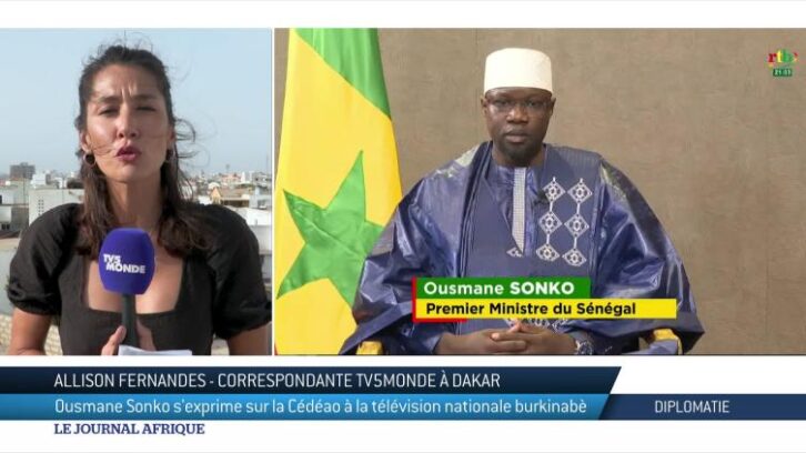 Image à la une de L’interview au Burkina Faso du Premier ministre sénégalais, Ousmane Sonko