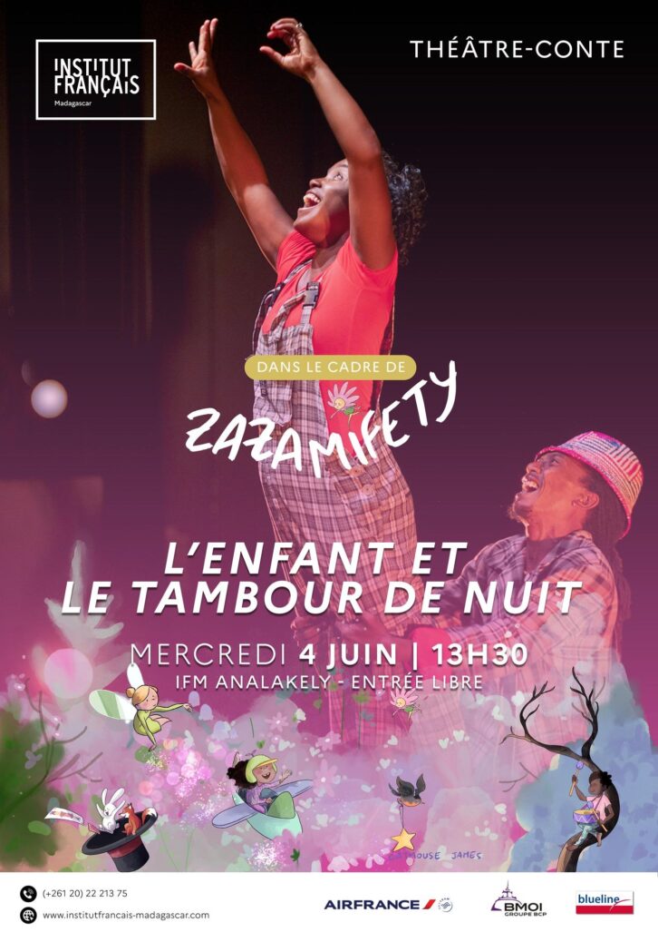 Image à la une de ART DE LA SCÈNE – L’oeuvre “L’enfant et le tambour de nuit” au cœur du festival Zaza Mifety