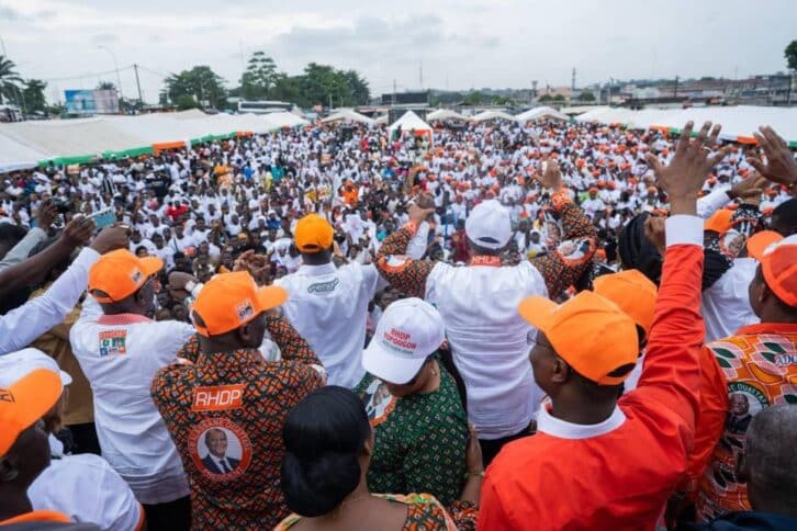 Image à la une de Présidentielle en Côte d’Ivoire : le RHDP en meeting pour soutenir Alassane Ouattara