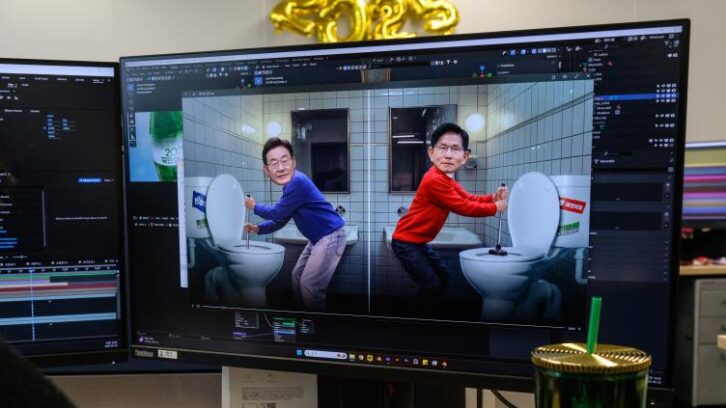 Image à la une de Pour pimenter la soirée électorale, la TV sud-coréenne mise sur les visuels déjantés
