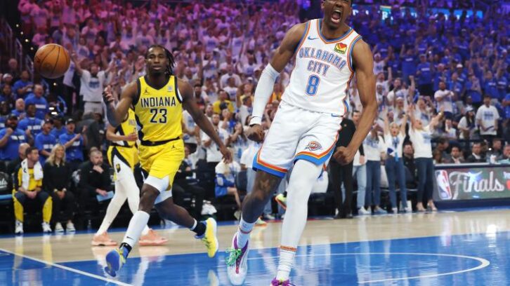 Image à la une de Finale NBA: le Thunder évite un nouveau retour des Pacers et mène 3-2, à un succès du titre
