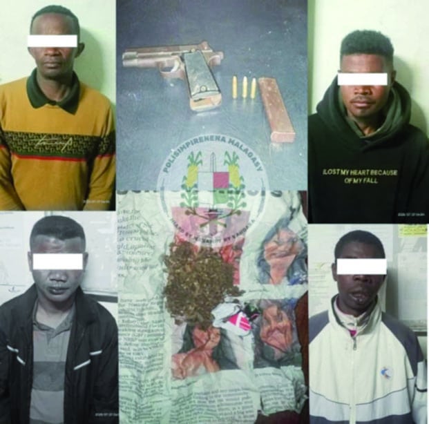 Image à la une de Détention illégale d’arme et de stupéfiants – Quatre suspects arrêtés