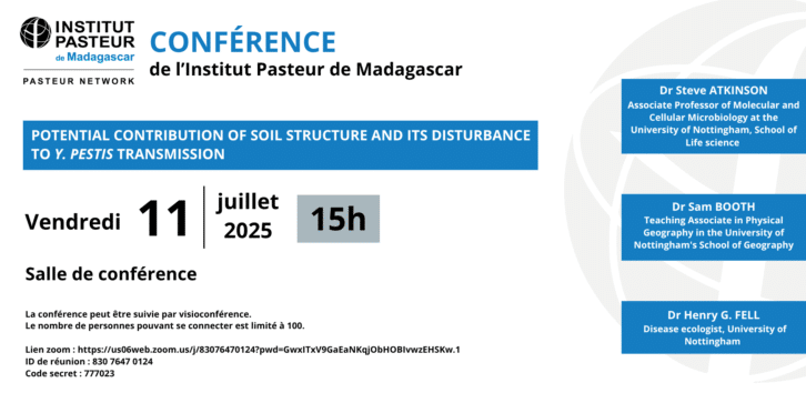 Image à la une de Conférence de l’Institut Pasteur de Madagascar: Vendredi 11 juillet 2025 à 15h