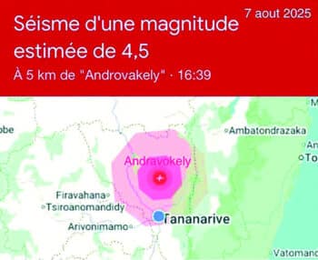 Image à la une de Antananarivo – Une moyenne de 4 séismes par jour