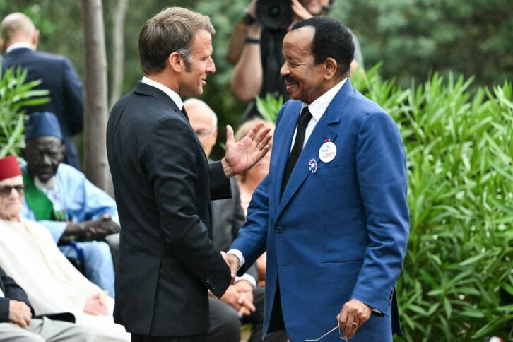 Image à la une de Emmanuel Macron à Paul Biya : « La France a mené une guerre au Cameroun »