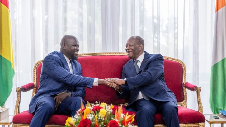 Image à la une de Oligui Nguema, Doumbouya et Dramani Mahama attendus par Ouattara à Bouaké